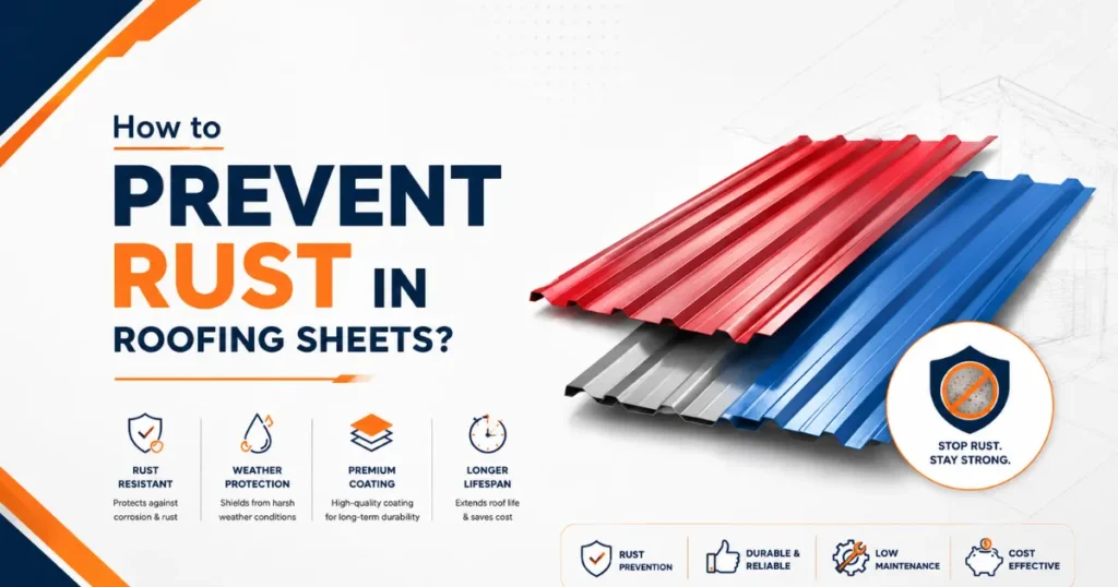 prevent rust in roofing sheet