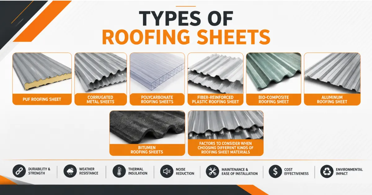 type of roofing sheets